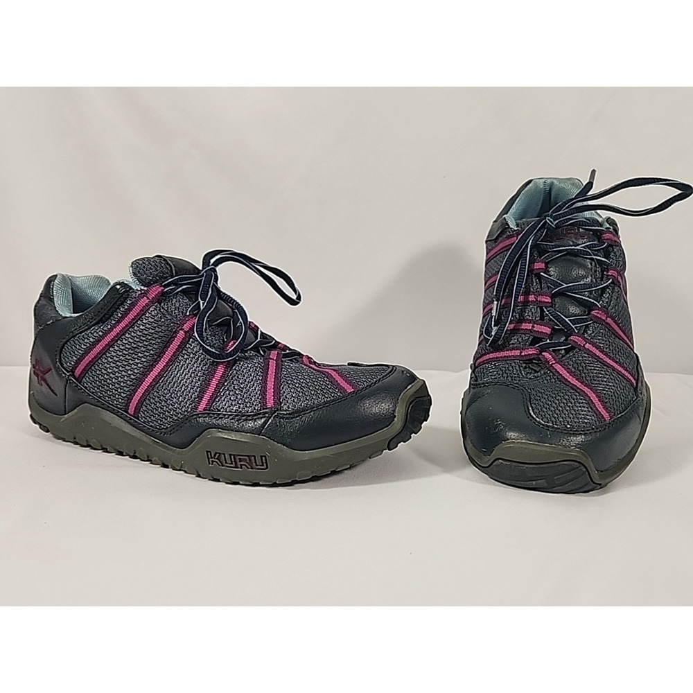 Kuru Chicane Hiking‎ Trail Shoes Navy Purple Leather Mesh Womens 8.5 200620E